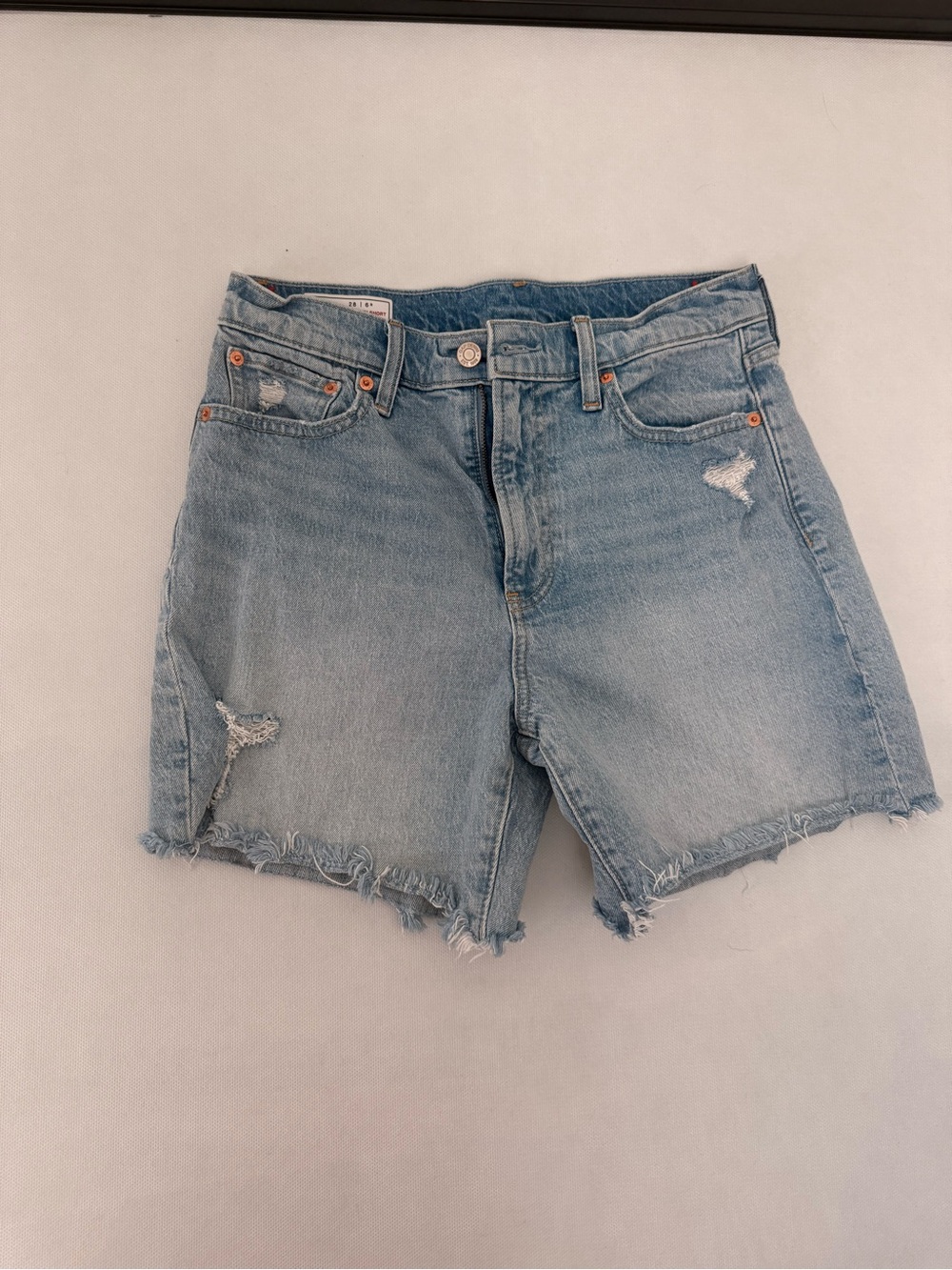GAP Light Blue Distressed Denim Shorts